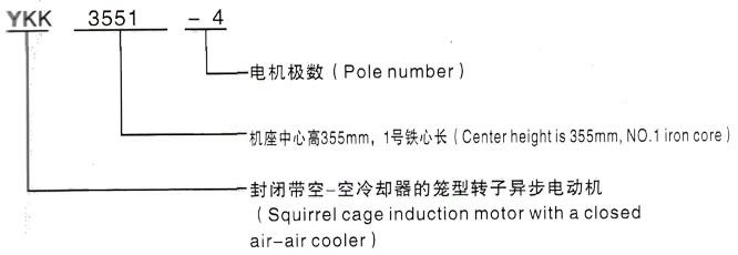 YKK系列(H355-1000)高压YKS4502-2三相异步电机西安泰富西玛电机型号说明